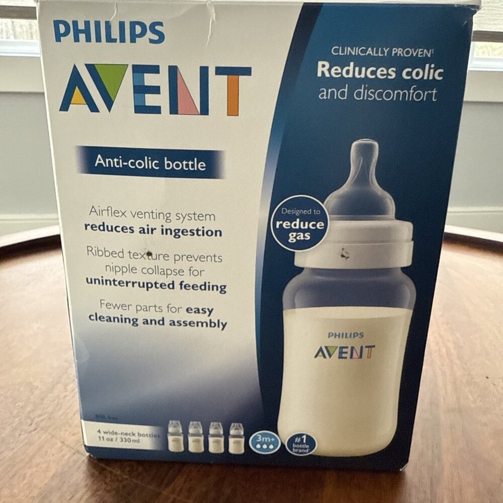 Set of 4 Philips Avent Anti-Colic Bottle With AirFlex vent 11 oz 330 Ml New